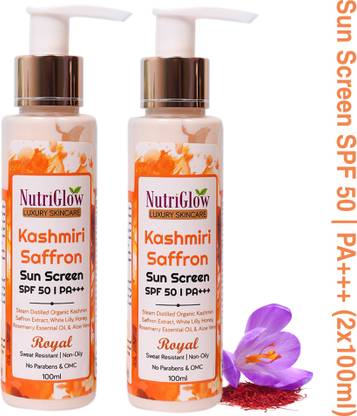 NutriGlow Luxury Skincare Kashmiri Saffron Moisturizer with SPF 20