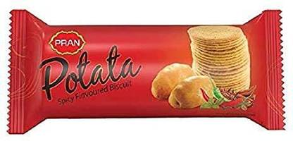 Pran Potato Spicy Flavoured Biscuits 8 Packs of 100 Grams Each Sweet & Salty Biscuit
