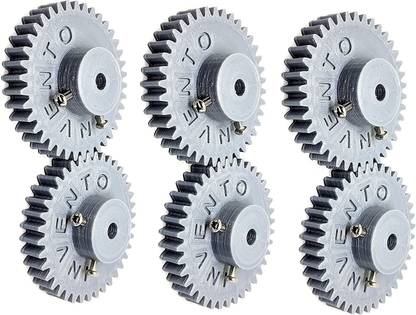 INVENTO 6pcs 3D Printed Plastic Spur Gear 38 Teeth, 1.5 Module, 60mm dia, 10mm Width, 8mm hole for DIY Projects Automotive Electronic Hobby Kit