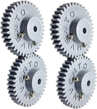 INVENTO 4pcs 3D Printed Plastic Spur Gear 38 Teeth, 1.5 Module, 60mm dia, 10mm Width, 8mm hole for DIY Projects Automotive Electronic Hobby Kit