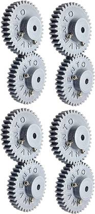 INVENTO 8pcs 3D Printed Plastic Spur Gear 38 Teeth, 1.5 Module, 60mm dia, 10mm Width, 8mm hole for DIY Projects Automotive Electronic Hobby Kit