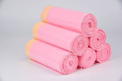 SUPER GARBAGE BAGS pink 6 roll 06 Medium 13 L Garbage Bag  Pack Of 180