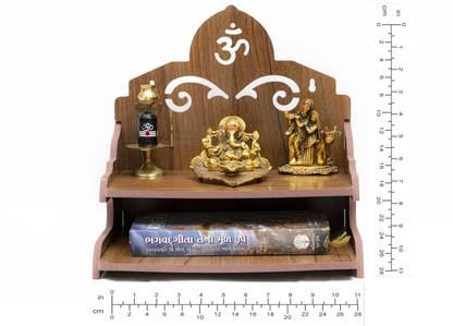 Rudrax Home Temple Wall Hanging Product Engineered Wood Home TempleWooden Singhasan Temple for god. Engineered Wood Home Temple