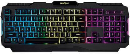 Frontech gaming Keyboard KB-0010 Wired USB Standard Gaming Keyboard Compatible with Desktop, Laptop, Mac Easy to Use,Plug and Play,Quick, Comfy Durable body