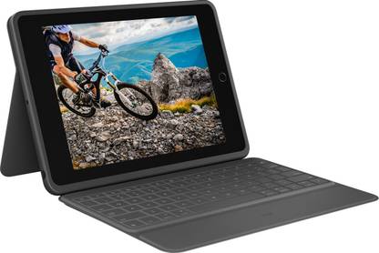 Logitech Rugged Folio, Smart Connector and Durable Spill-Proof Keyboard, 25.91 cm (10.2") Bluetooth Handheld Tablet Keyboard Compatible with Desktop, Laptop, Mac Rugged Folio, Smart Connector and Durable Spill-Proof Keyboard, 25.91 cm (10.2")