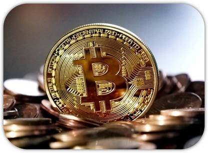 मोंक मैटर्स Bitcoin Cryptocurrency Design Non-Slip Rubber Base Gaming & Laptop (MPAD00461) माउस पैड
