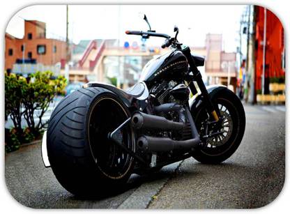 Monk Matters Harley Davidson Design Non-Slip Rubber Base Gaming & Laptop (MPAD00442) Non Slip Base Mousepad
