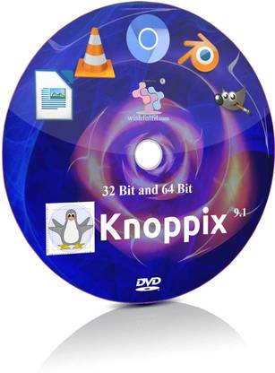 wishfulfil Knoppix 9.1 LXDE Live Bootable Installation DVD 32 Bit and 64 Bit