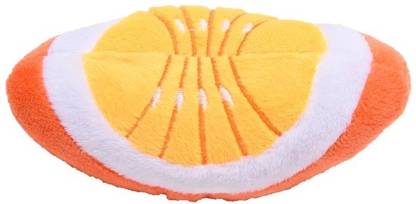 KUTKUT Squeaky Sound Plush Chew Orange Slice Toy For Puppy and Small Dogs Rubber Squeaky Toy, Plush Toy For Dog & Cat
