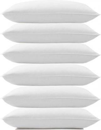JAKHAR BROTHER Microfibre Solid Sleeping Pillow Pack of 6