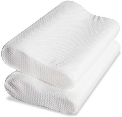 krenz Memory Foam Solid Orthopaedic Pillow Pack of 2