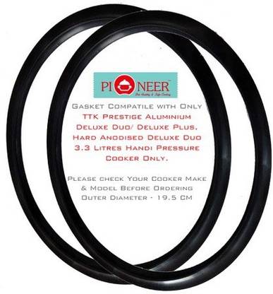 Pioneer Compatible with Prestige Outer Lid Pressure Cooker Handi 3.3 | 3 | Litres(Pack of 2) 170 mm Pressure Cooker Gasket
