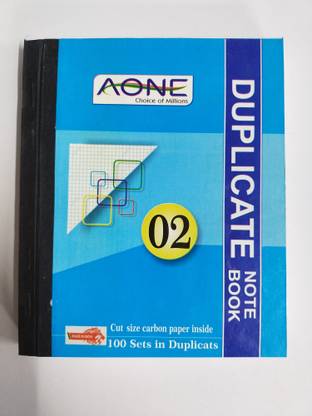 A-ONE Dup- 2no. Dup 2no. copy size 1-Part Duplicate book