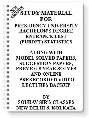 Study Notes Material On Presidency University Bachelor's Degree Entrance Test (Pubdet) Statistics [ Pack Of 4 Books ] With Model Question Papers + Topicwise Analysis + Mcq Questions