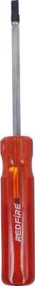 RedFire Comfortable Grip Long Handle Screwdriver - Red Long Handle Screwdriver