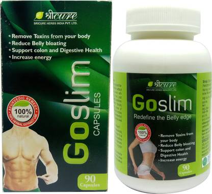 Sricure Go Slim Capsules - Weight Loss Capsules - Reduce Belly Fat - Fat Burner 90 Cap.
