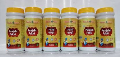 SHAKUMBARI AYURVEDA PUNJABI FAKKI FOR ACUTE AND CHRONIC CONSTIPATION,GASTRIC INTESTINAL PROBLEMS, ABDOMINAL DISTENSION, INDIGESTION, GENTLE-LAXATIVE, GAS,ACIDITY, PROMOTE APPETITE, DIGESTIVE, PURGATIVE, REJUVENATIVE, ACID- INHIBITER, ACID-REFLUX, STOMACH-PAIN, OBESITY & PILES (6 x 45 gm pack)