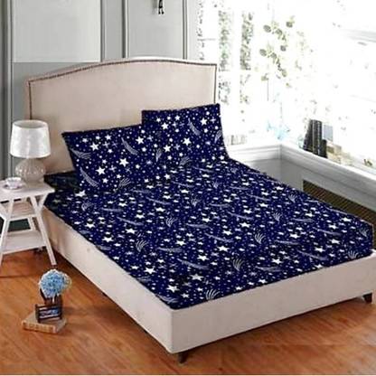 MR KK Polycotton Double Flat 180 TC Floral Bedsheet