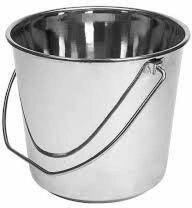grahasthi Stainless Steel Non Joint Leak Proof Bucket Multipurpose Balti for Home-5 Liter 5 L Steel Bucket