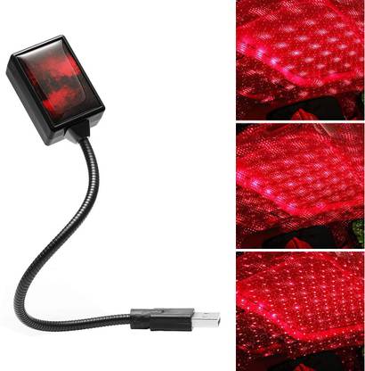 TrustShip Star Projector C-206 USB Auto Rotate Light-Red Car Fancy Lights