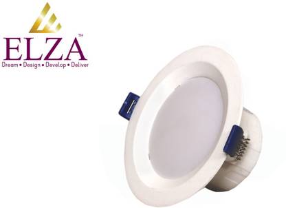 Elza Lumos 7-Watt Cool white Round LED Panel Conceal Down Light | Recessed Ceiling Light | Ceiling lamp LED | Round false ceiling concealed light Recessed Ceiling Lamp