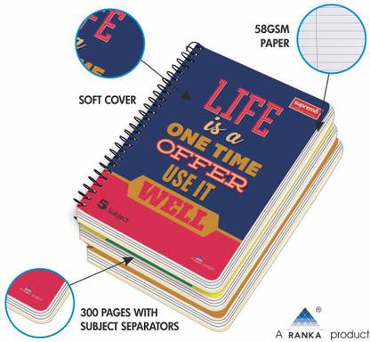 Supremo Ranka Book-size Notebook Ruled 300 Pages