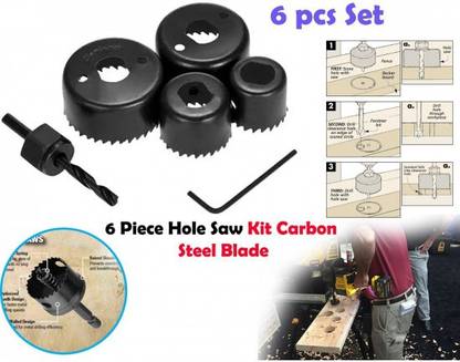 GK sales 0433-Hole Saw Set Drill Bit set Hole Saw Set Drill Bit set 32mm/38mm/44mm/54mm (6 pcs)