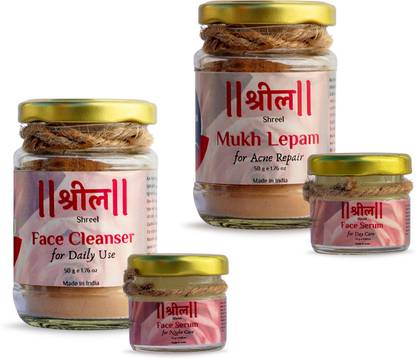 DURVA AYURVEDA Acne Repair Kit- for Acne, Acne Scars & Spots with pure Ayurvedic ingredients