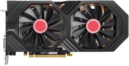 XFX Radeon XFXRadeonRX580GTSBlackEdition 1405 MHz OC+, 8GB 256-bit GDDR5, DX12 VR Ready, Double Dissipation, Dual BIOS, PCI-E AMD Graphics Card (RX580P8DFD6) DDR5 8 GB AMD/ATI Chipset 256 bit 1405 MHz Graphics Card