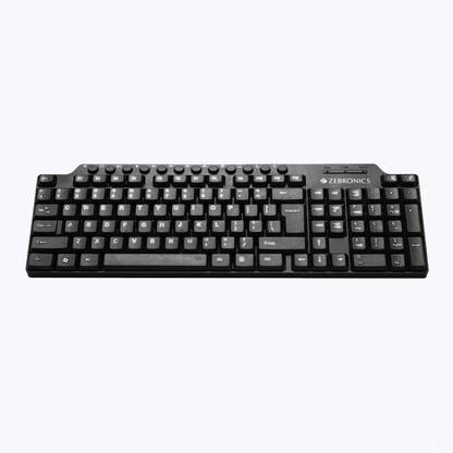 ZEBRONICS ZEB-KM-2100 Wired USB Standard Desktop Keyboard Compatible with Desktop, Laptop, Mac stand support,multimedia_keys,KM-2100