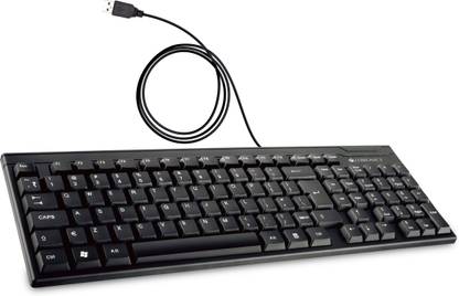 ZEBRONICS K-35 Wired USB Multi-device Keyboard  (Black) at Rs. 369
