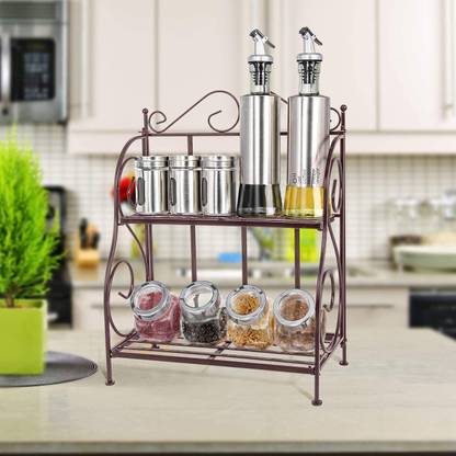Voody Containers Kitchen Rack Iron Rack Selves