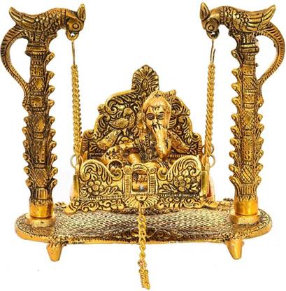 SP Handicrafts Metal Krishna swing jhula | Laddu Gopal jhula | Laddu Gopal for temple puja Jhula