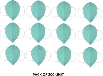 SKITTER N95 Face Mask Respirator/Virus Protection Anti Dust/Pollution/Bacterial Premium Quality,6 lyers protection (Without Filter/Valve) Reusable (6 Layer) (Light Green)