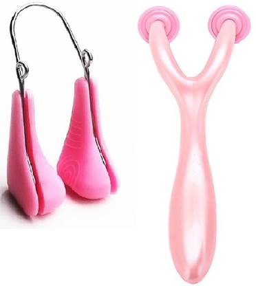 Frackson Combo Nose Up Roller & Straight Nose Up Clip Adjustable Shaping Lifting Bridge Straightening Nose Up Beauty Clip High Lifting Clipper Correction Shaper For Shaping Beauty Tool (Pack of 2) Nose Shaper