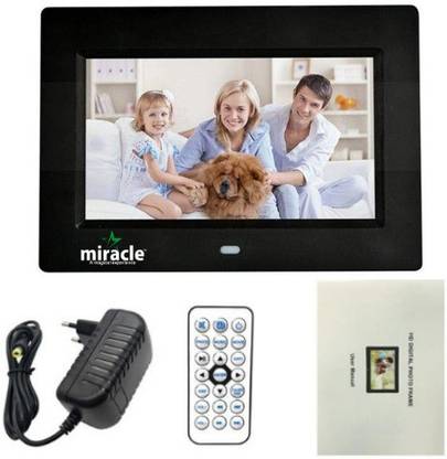 Miracle Digital 7-inch Multi-Functional Digital Media Photo Frame with LED BLACKLIGHT, Supports , SD/MMC, USB-Disk Card/AUX/DC ( INCLUDE 4GB MEMORY CARD ) 7 inch LCD