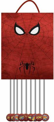 Simply Good Simply Good Spiderman Theme Pinata Pull String Pinata Small for Birthday Party / Goodies Bag 1 pcs Pull String Pinata