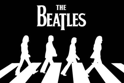 The Beatles 'Abbey Road' Art Poster Paper Print
