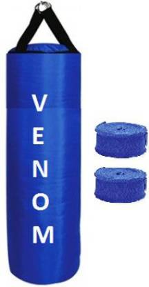 VENOM Blue Color,Unfilled, 3.5 Feet, Synthetic Leather Punching Bag with Hanging Strap Hanging Bag