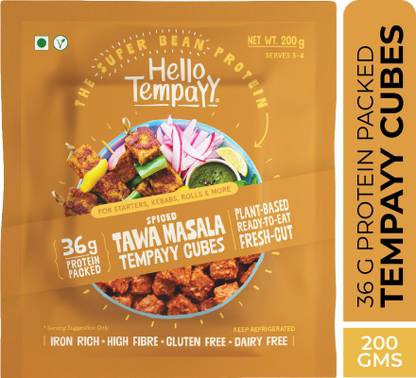 Hello Tempayy Spiced Tawa Masala Soyabean Tempeh Cubes