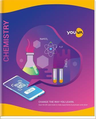 Chemistry Practical Book 21.5x26.5 Cm Regular Notebook 1 Side Ruled & 1 Side Plain 176 Pages (Blue)