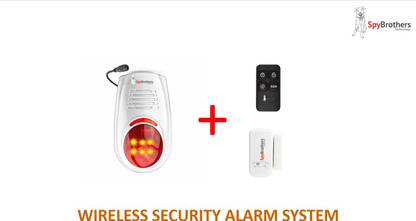 spybrothers technology Wireless Siren Kit Wireless Sensor Security System