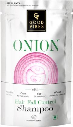 GOOD VIBES Onion Hairfall Control Shampoo (200 ml Refill)