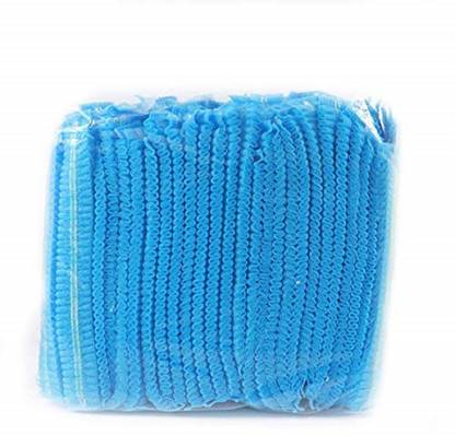 Sheenuu Premium Quality Surgeon Head Cap for Lab Surgical Head Cap (Pack of 100) Blue Surgical Head Cap