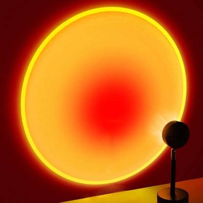 Maxim Sunset Projection Lamp,180° Degree Rotation Led Night Light, Romantic Light SSL330 Projector Sunset Lamp with USB Charging Visual Mood Lighting Lamp Home Party Living Room Bedroom Décor Night Lamp