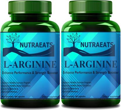 NutraEats L-Arginine Nitric Oxide Booster Supplement For Energy(Pack Of 2) Premium