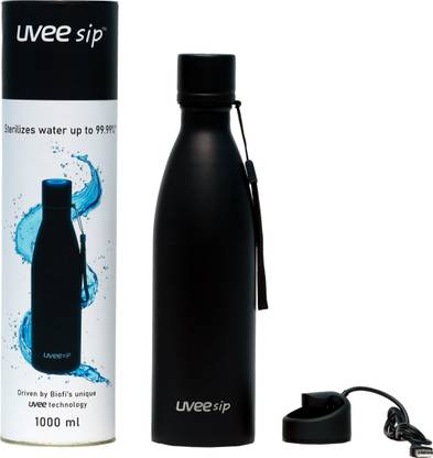 biofi Uvee Sip SS Smart Water Bottle With UV-C Tech, Eliminates 99.99% Germs from water- 1000 ml Bottle