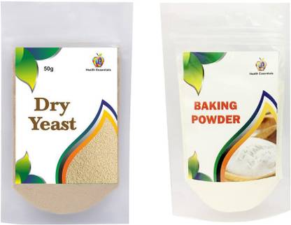 Jioo Organics Dry Yeast + Baking Powder (Pack of 2) Yeast Powder