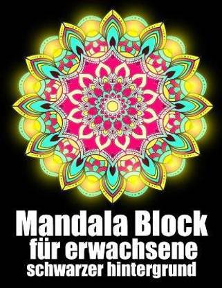 Mandala block fur erwachsene schwarzer hintergrund