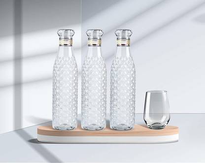 AneriDEALS Crystal Clear Water Bottle for Fridge, for Home Office Gym School Boy, Unbreakable 1000 ml Bottle